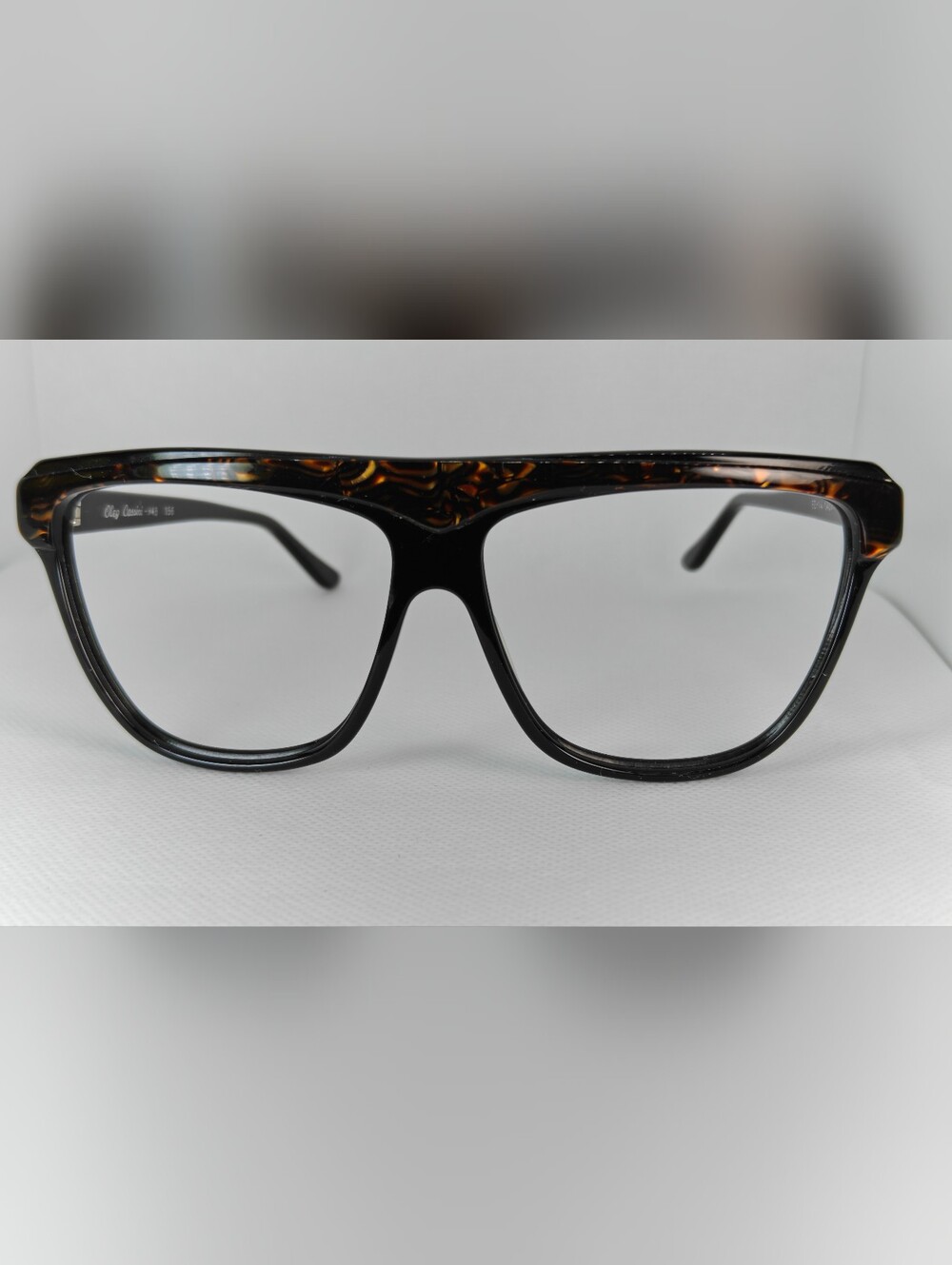 Oleg Cassini. 1970s Tortoiseshell Square Oversized Eyeglass Frames.